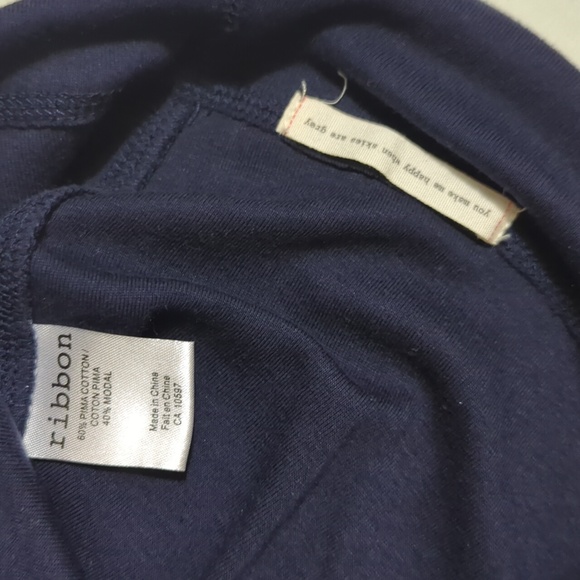 Plenty/ Ribbon Navy Blue 3/4 Sleeve Dress - Picture 4 of 8